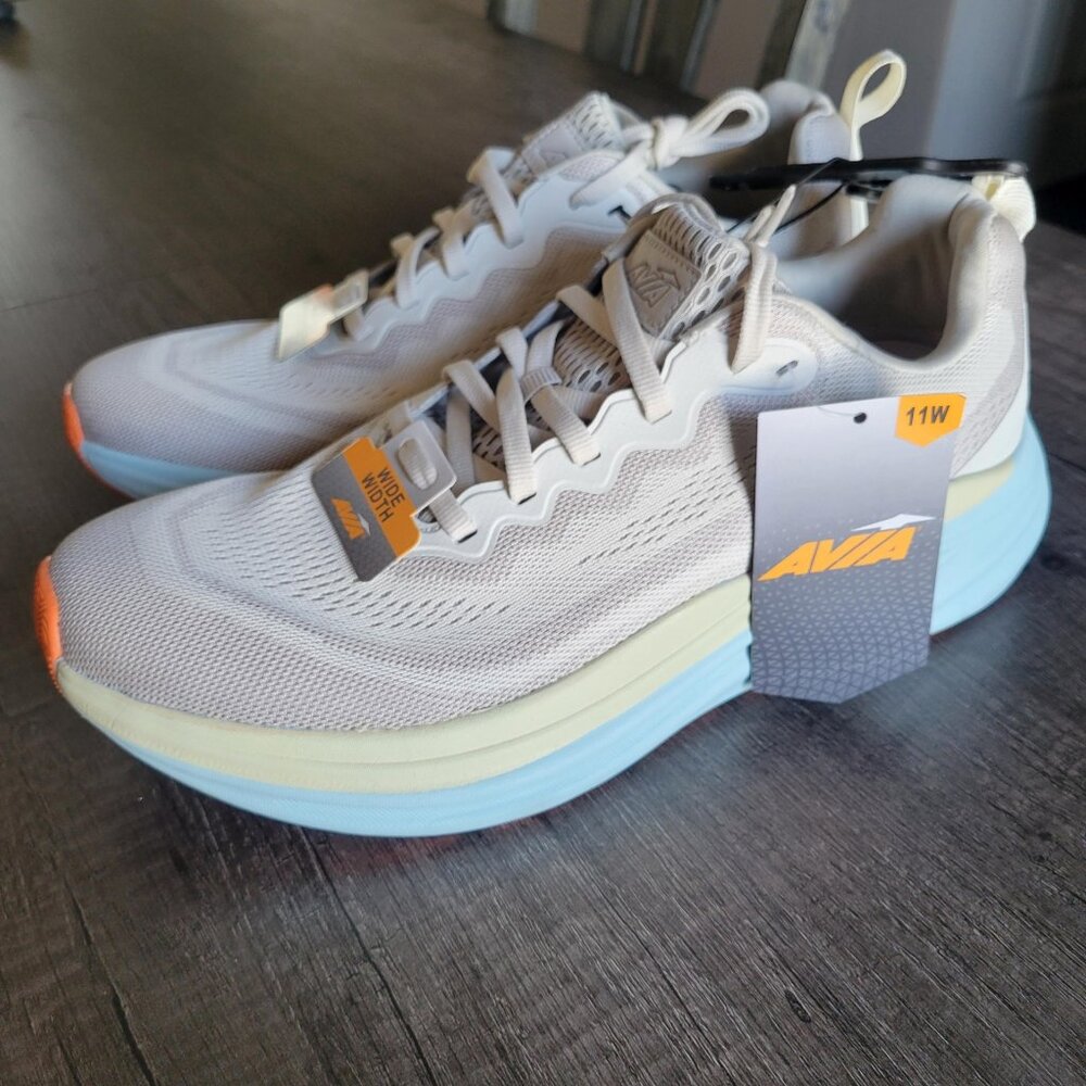 NEW Avia Women's Comfort Performance Sneaker 11 Wide Width Grey Running Walking